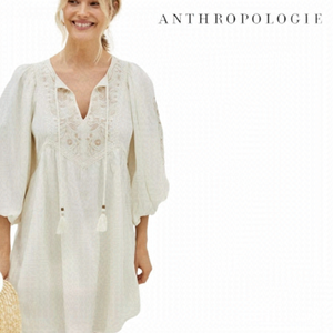 Anthropologie Viveka Embroidered Lace Mini Dress